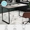 Martha Stewart 23.5 in. D X 47.25 in. W X Engineered Wood, Steel, Gray Top/Oil Rubbed Bronze Frame XU-M-BLK-106-GY-BK-MS - alternate 7